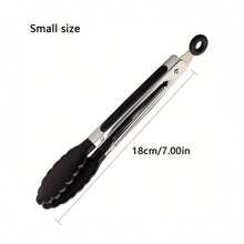 1 clește de bucătărie mic, clește mini pentru alimente de 7 inch, clește cu vârfuri din nailon rezistent la căldură pentru gătit, servire, grătar, grătar, salată și multe altele, articole de bucătărie, ustensile de copt, articole de petrecere - Multicolor - Vizualizare 11