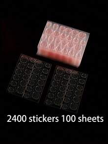 1200pcs/50sheets Nail Gel Stickers, Ultra-Thin Jelly Nail Stickers, Double-Sided Adhesive, Transparent, Reusable, For Nail Art Decoration - Clear - View 16
