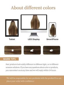 Free Part 13*6 Lace Front Wigs 28 Inches Black Brown Blonde Dark BrownStraight Hair With Natural Curls At The End Hair Glueless Lace Wigs Silky Synthetic Long Silk Straight Natural Wig Heat Resistant Fiber Wig With Baby Hair For Women,Pre-Plucked With Adjustable Straps For Daily Wear Christmas Halloween - Multicolor - View 11