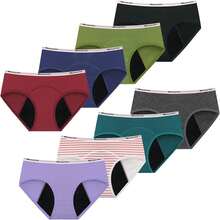 Teens Girls Period Underwear Kids Period Panties Menstrual Leakproof Protective Underwear For Teens Cotton Briefs - 顏色-4 - 查看 6
