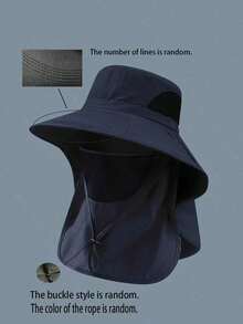 1 件男女通用纯色防晒徒步户外颈罩宽边钓鱼太阳帽，适合日常外出、徒步旅行、钓鱼 - 彩色 - 查看 16