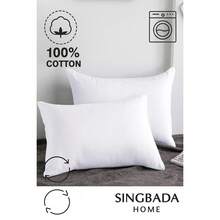 MADE IN TURKEY - 100% Micro Polyester Throw Pillow – 50x70 Cm – 500g – Ultra Soft & Durable – Sponge Filling - White - View 1