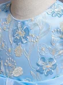 女童公主无袖修身派对礼服，生日派对/钢琴演奏会礼服（请根据胸围选择尺码）