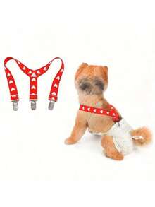 1pc Dog Diaper Harness Dress For Female Dogs, Adjustable Size Suitable For Small, Medium & Large Breeds - Multicolor - View 14