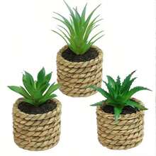 3/5 piezas de plantas suculentas artificiales en macetas de plástico - Suculentas falsas realistas para decoración del hogar, escritorio de oficina, estantería, baño - Vegetación interior de bajo mantenimiento, centro de mesa, decoración de boda y fiesta