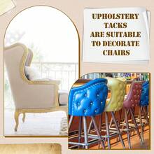 100 Pcs Upholstery Tacks For Decorative Furniture Upholstery Nails 11*16MM Vintage Head Diameter Brass Daisy Thumb Tack Push Pin Furniture DIY Decorative