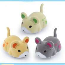 3 colori Giocattolo automatico per animali domestici, Topo di peluche motorizzato carino per gatti e cani, Giocattolo di topo vibrante realistico per l'addestramento di gattini, Regalo divertente, Inversione di direzione premendo il pennello all'indietro se il topo continua a girare - Multicolore - Visualizzare 22