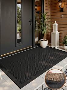 Multi-Functional Easy-To-Clean PVC Rubber Doormat With Elastic Mesh, Non-Slip Waterproof, Suitable For Indoor And Outdoor Use, Available In Multiple Sizes, Christmas Decor Kitchen Rug