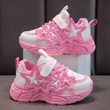 儿童系带低帮运动鞋，2025年春季新款女童小白鞋，儿童休闲运动运动鞋