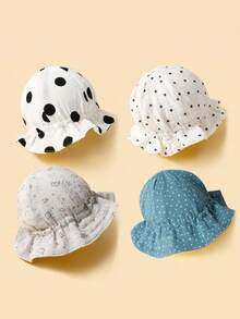 1顶6-12个月婴儿遮阳帽，柔软透气，适合春夏沙滩及日常佩戴 - 彩色 - 查看 8