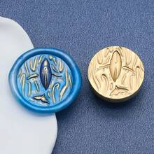 Ocean Embossed Wax Seal Stamp - Perfect For Love Letters, Invitations, Holiday Cards, Journals, Scrapbooking, DIY Crafts