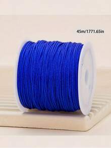 1 件 0.8 毫米多色线，每卷 45 米/1771 英寸，用于 DIY 手链、蕾丝工艺、编织绳、流苏和串珠首饰制作的结线