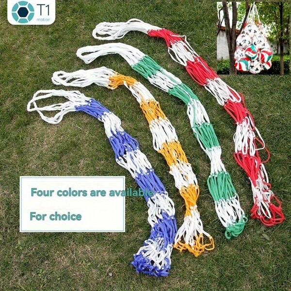 Heavy Duty Nylon Large Ball Storage Mesh Bag, Portable For Basketball, Soccer, Volleyball, Playground Balls