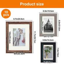Superlele 10/15/20 Pack Picture Frames Set, Display Picture Frames Collage Wall Decor For Assorted Photos, Different Size(8x10in,  5x7in, 4x6in), For Wall Hanging Or Tabletop Display, Home Decor, Party Decor