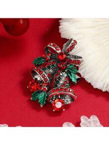 Christmas Suit Brooch, Creative Gift Bowknot Elegant Lapel Pin, Vintage Bell Christmas Brooch Wish Home Decor Christmas Decorations Room Decor