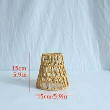 1 件，波西米亚手工编织桶形藤条灯罩，藤条钟形灯罩，适用于台灯吊灯灯具，易于安装 - 多色 - 查看 13