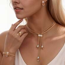 Jewelry Set - Light Luxury Style Women's Jewelry Suitable For Various Occasions - Preferred Gift Choice - 4 pcs/set - 查看 5