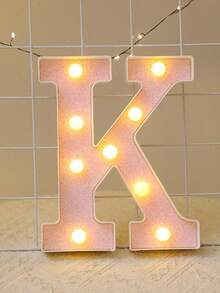 粉色LED字母数字灯,闪亮字母数字发光标志,字母A-Z,数字0-9,仙女灯,爱心,电池供电灯,最佳礼物,适合圣诞节装饰、房间装饰、卧室装饰、生日装饰、派对装饰、婚礼装饰、情人节装饰、墙面装饰和周年纪念派对,发光气球架数码相框。 - 粉色 - 查看 63