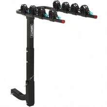 4 Bike Carrier Rack Tow Bar Bikes Boot Rear Racks Car Hitch Trunk Bicycle Carriers Automotive Sports Transporting Road Bicycles Caravan Organizers And Storage Foldable Lock Black - 黑色 - 查看 1