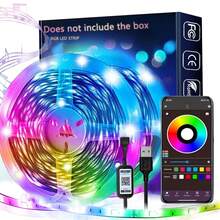 1pc LED Light Strip, Bedroom LED Light, Smart LED Light APP Control, DIY Single-Line Multi-Color, Color Changing LED Light Music Sync, Home Decor For Living Room, Halloween, Christmas, Wedding, Wall Decor, Party, Christmas Perfect Gift - RGB - View 1