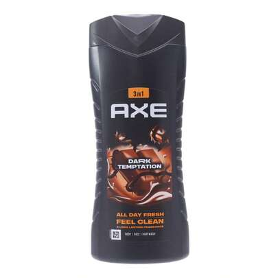 Axe Dark Temptation Gel de Ducha 3en1 Hombre – Cara, Cuerpo y Cabello – 400 ml – Fragancia Chocolate – 12H Fresh  ✅ Entrega de 1-3 días