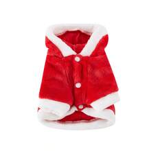 Lindo disfraz de perro, disfraz navideño, ropa para gato, disfraz para cachorro, sudaderas cálidas, ropa para cachorros - Rojo - Ver 7