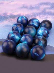 10 件太阳系行星减压球，行星和地球图案，教育天文学和太空主题装饰礼物，手臂或手部恢复方法，太空派对礼物，嘉年华奖品 - 彩色 - 查看 12