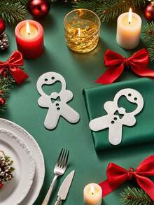 Ouvre-bouteille de Noël - Bonhomme en pain d'épices - Décoration de maison et fournitures de fête durables en métal, convient pour la maison, la cuisine, le bar - Sans pile, essentiel pour la maison, accessoire saisonnier, construction robuste, ouvre-bouteille de haute qualité, ustensile de cuisine, accessoire de bar, décoration de Noël