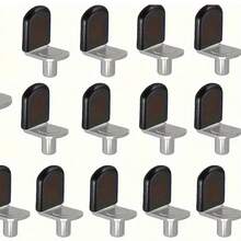 20 Pack Metallregalhalterungen, Lochstanzen Regalstützbolzen, Heimrenovierungs-Hardware, Regalvertiefungen und -stopper für Holzregale - Verschiedenfarbig - Übersicht 3