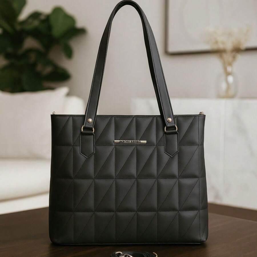 Women's Crossbody Shoulder Bag Large Shopper Bag College Work And Everyday - màu đen - Xem 1