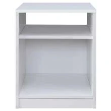 Mainstays Open Shelf Nightstand, White