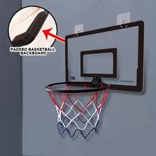 Foldable Indoor Basketball Hoop, Wall-Mounted Basketball Backboard, Includes 1 Basketball And 1 Air Pump, Space-Saving Design - Durable Structure - Suitable For Home Or Office Play, Indoor Entertainment And Games, Holiday Gifts, Indoor/Outdoor Sports, Great For Sports Activities And Home Decor, Basketball Accessories