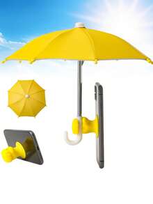 1/2/5pcs Phone Umbrella For Sun, Phone Clamp Umbrella, Outdoor Waterproof Sunshade Umbrella With Phone Holder, Anti-UV Mini Umbrella For Light Rain, Universal Phone Sun Visor, Mini Pink Umbrella, Mobile Phone Stand Umbrella, Outdoor Anti-Glare Phone Sun Shade, Travel Essentials, Workout, School Supplies, Holiday, Camping, Vacation Accessories - Multicolor - View 14