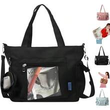 Tote Bag Mujer,Bolsas para mujer con cierre, Bolso de lona multibolsillos con cremallera,bolsa de mujer de gran capacidad adecuada para viajes compras trabajo - Negro - Ver 7
