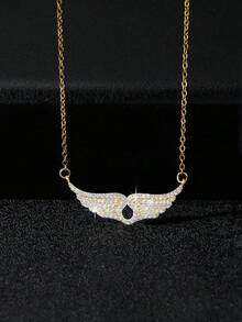 1 件天使翅膀项链，个性化设计，时尚美观，长度可调，适合节日、特殊场合、生日、礼物和日常穿着、万圣节、圣诞节、新年、服装配饰