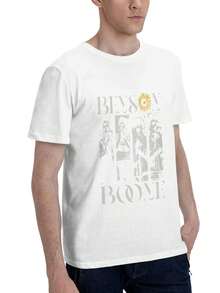 Benson Boone Shirt, Benson Boone Merch Graphic T Shirt, Perfect For Fans, High Quality, Comfortable, Soft And Breathable Short-Sleeved Top, Pure Cotton Unisex T-Shirt 220g - White - View 4