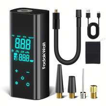 FADAKWALT Portable Digital Tire Inflator With Pressure Gauge, Electric Air Compressor For Car Tires, Bicycles, Motorcycles And Inflatable Equipment - Black - View 3
