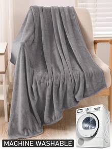 1条柔软保暖的深灰色毯子，适用于沙发、床、四季皆宜，也可用于户外。 - 深灰色 - 查看 7