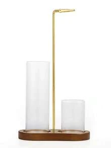 2 in 1 Portaincenso per bastoncini, Bruciatore di incenso anti-cenere con raccoglitore di cenere in vetro e organizzatore di bastoncini di incenso per meditazione, yoga, spa, decorazione della casa