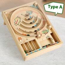 1 Stück vintage Holz Flippermaschine Spielzeug, Tischflipper Spiel, Weihnachtsgeschenk, Atmosphäre Dekoration