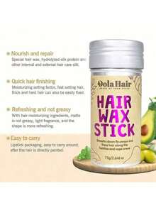 1/2pcs Powerful Styling Wax Stick, Long-Lasting Styling Wax Stick, Smooth And Non-Greasy Elegant Stick, Body Care Tool, Gently Wipe To Create A Smooth Style, Perfect Control Of Hair/Wigs/Curly Hair/Straight Hair/And All Hair Types Of Asymmetrical Edges And Flyaways, Non-Sticky, No Flakes, Zero White Spots (Bottle Label Is Random)