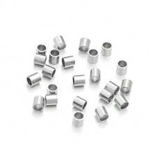 50/100 件不锈钢压接管、手链项链连接器配件、链条珠宝端连接珠、DIY 珠宝制作用品 - 定位管 - 查看 10