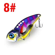 8 pezzi Esche da pesca VIB multicolore per uso esterno, esca artificiale con fori, 7g/10g/15g/20g, adatta per acqua dolce e salata
