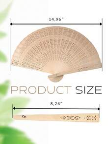 Japanese Folding Hand Fan, Sensu Style Bamboo Fan With Vintage Pattern & Tassel, Portable Handheld Fan For Wedding Favors, Summer Cooling, Photo Props, Traditional Ceremony Gift. 1-Piece - 杏色 - 查看 2