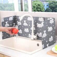 2 protectores contra salpicaduras plegables para estufa de gas, fabricados en papel de aluminio para paredes de cocina (gris).