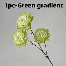 5 peças/15 peças/25 peças Rosa Artificial, Conjunto de Rosas Artificiais Gradiente Verde Floresta - Conjunto de Buquê de Casamento DIY, Adequado para Casamento, Bolo e Decoração de Mesa de Festa. Rosas de Espuma de Simulação em Caixa de Presente Tingida, Atmosfera Leve de Luxo/Simples/Estilo Europeu, Envie para Amigos, Parceiros, Mães, Namoradas. Dia de Natal