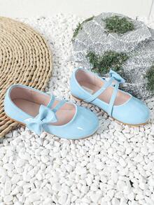 1 Paio di nuove scarpe piatte comode per bimbe, scarpe piatte carine per neonati e bambini piccoli da usare all'aperto - Blu - Visualizzare 5