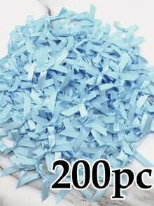 (200 piezas/50 piezas por bolsa) Lazos de cinta de 4 cm de colores surtidos, para envolver regalos y hacer pinzas/diademas para el cabello