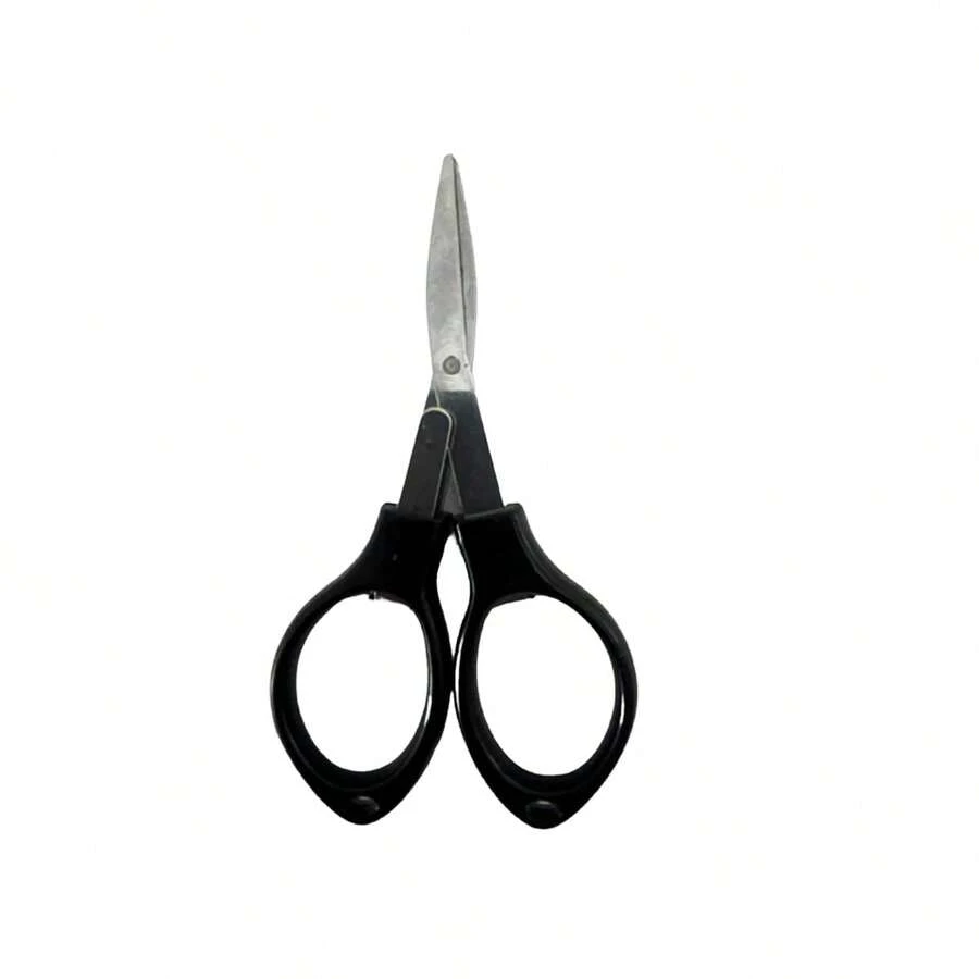 Tesoura Pequena Dobravel Preta Sem Ponta - Preto - Visão 1
