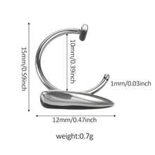 2PCS Stainless Steel Fake Lip RingLip Piercing Jewelry Vampire Teeth Wolf Tooth Lip Studs  Personalized Fangs For Women Men - như hình ảnh - Xem 3